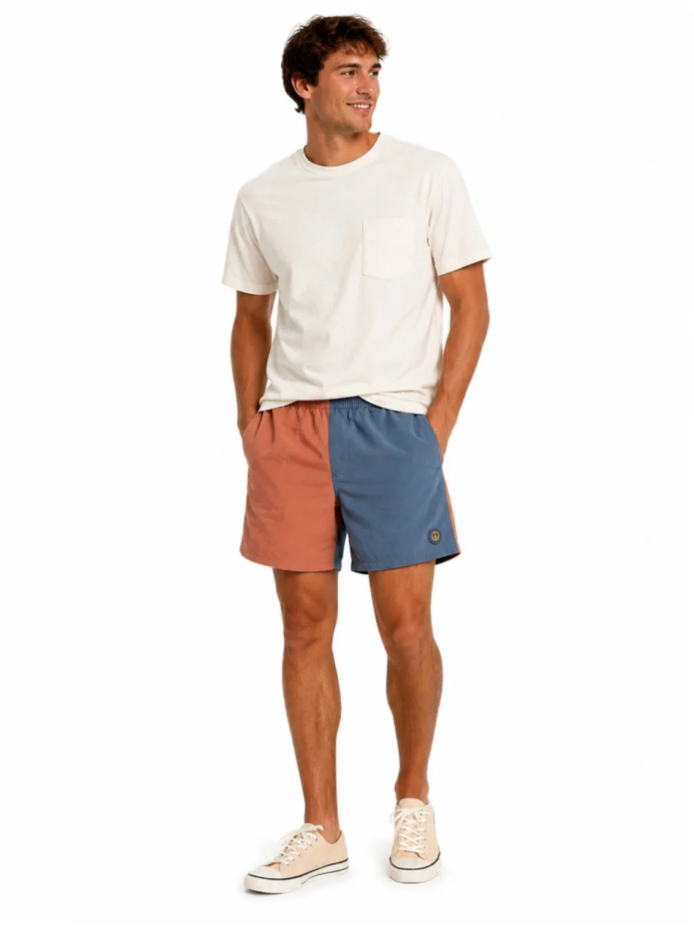 Patagonia Baggies Colorblock Shorts Men's M NWOT Blue Pink 5